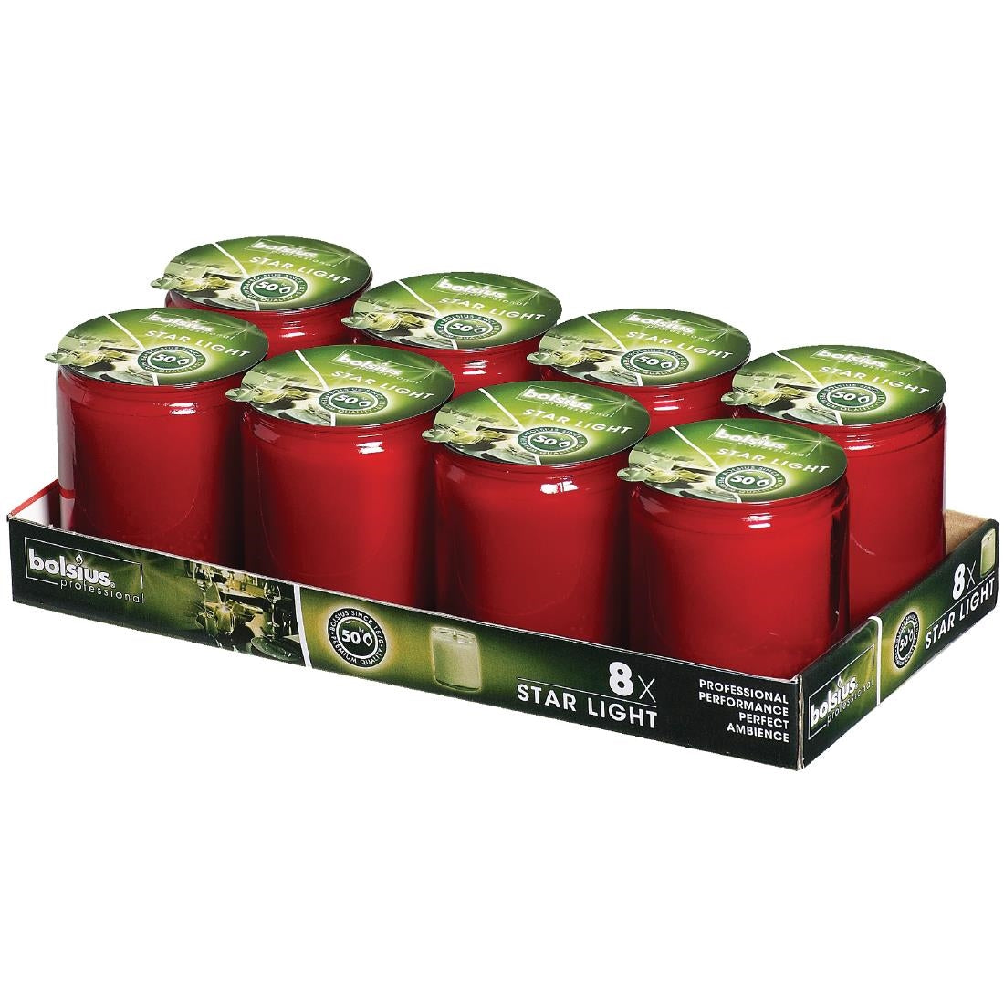 GJ468 Starlight Kaars Rood (8 Stuks)