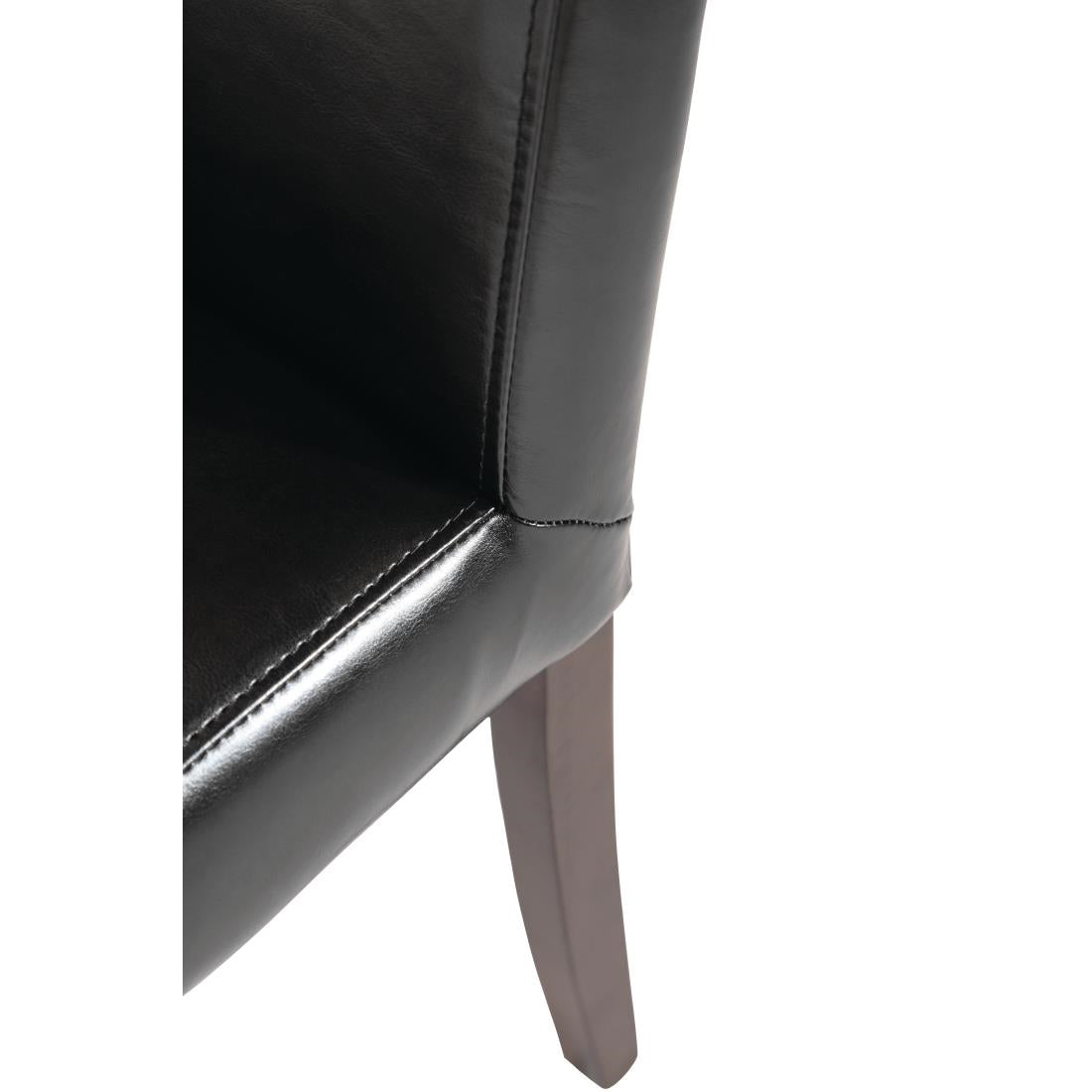 GF954 Bolero kunstlederen stoel zwart (2 stuks)