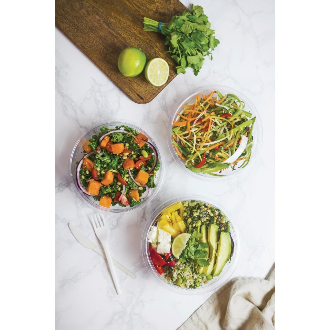 FS180 Vegware 185-serie composteerbare saladebakken 710ml (300 stuks)