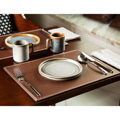 CE298 Olympia kunstlederen placemat bruin 40x30cm