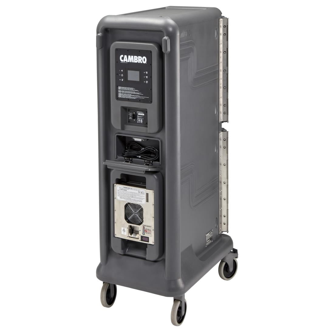 FU693 Cambro Ultra Pro Wagen Hoge Tweedeurs Wagen Voor Warme En Koude Gerechten, Antracietgrijs