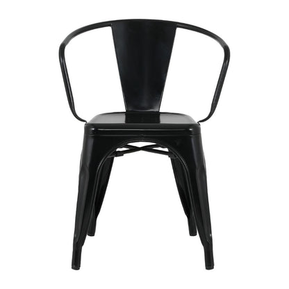 HZ806 Bolero Bistro Curve Armstoelen Zwart (4 stuks)