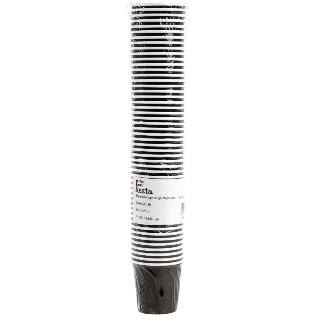 GF018 Fiesta Recyclable disposable espressobekers zwart 12cl (1000 stuks)