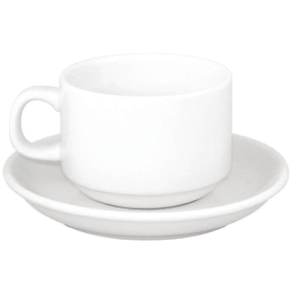 S376 SPECIALE AANBIEDING Athena Hotelware stapelbare theekoppen en schotels (24 stuks)