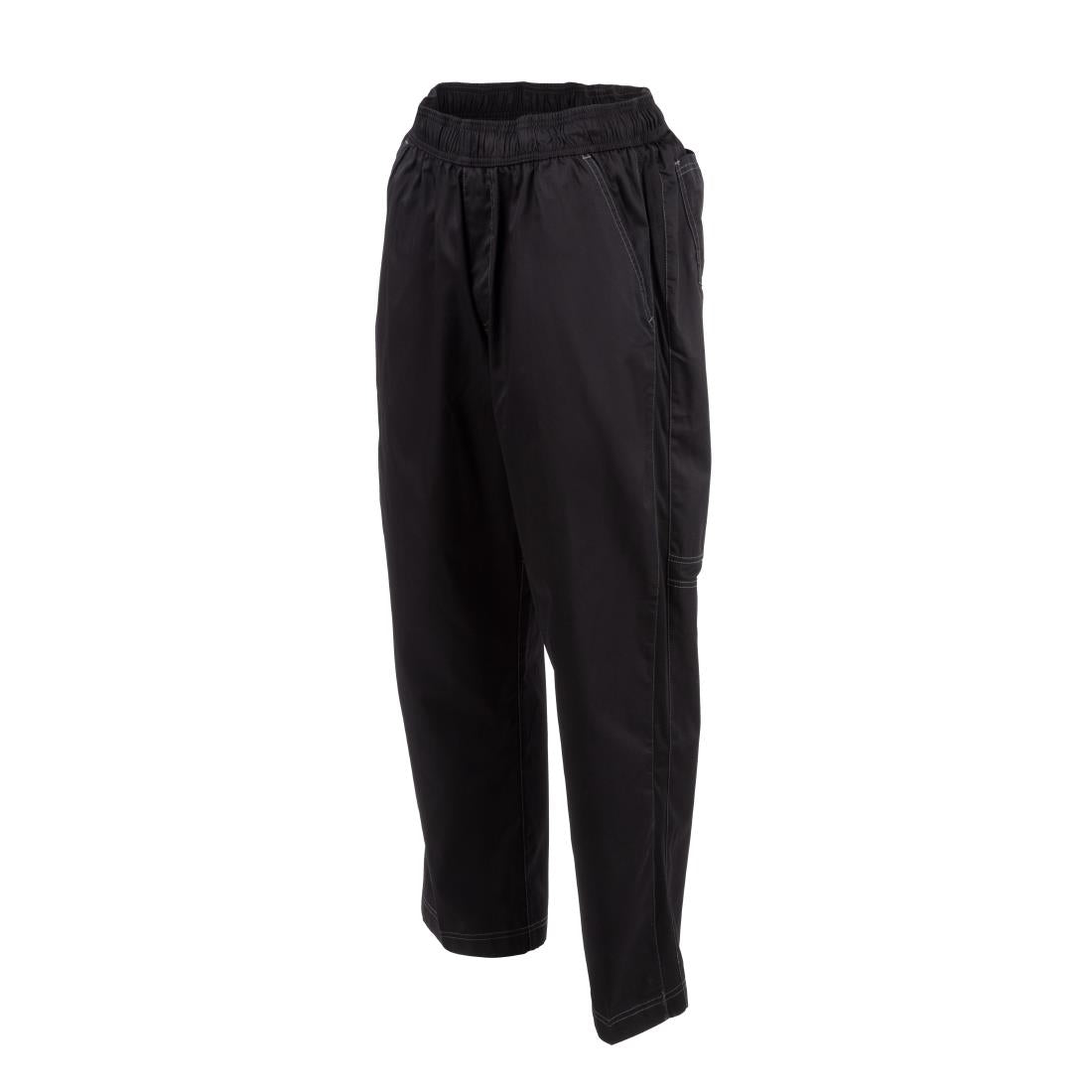 B187-L Chef Works Cool Vent uniseks baggy koksbroek zwart L