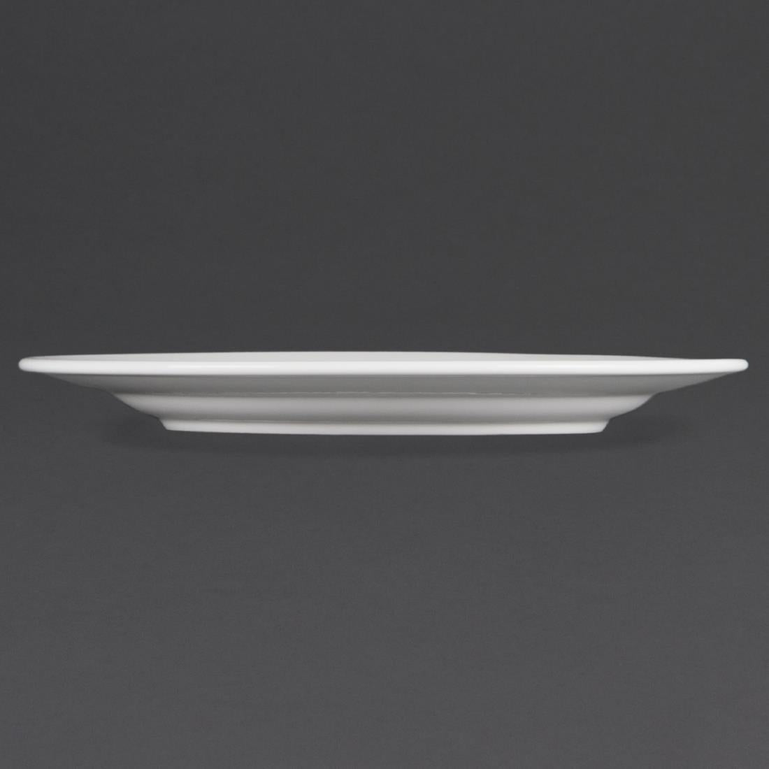 CB483 Olympia Whiteware Borden Met Brede Rand 31cm (6 Stuks)