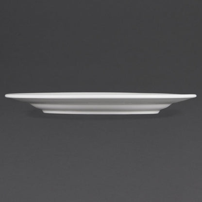 CB483 Olympia Whiteware Borden Met Brede Rand 31cm (6 Stuks)