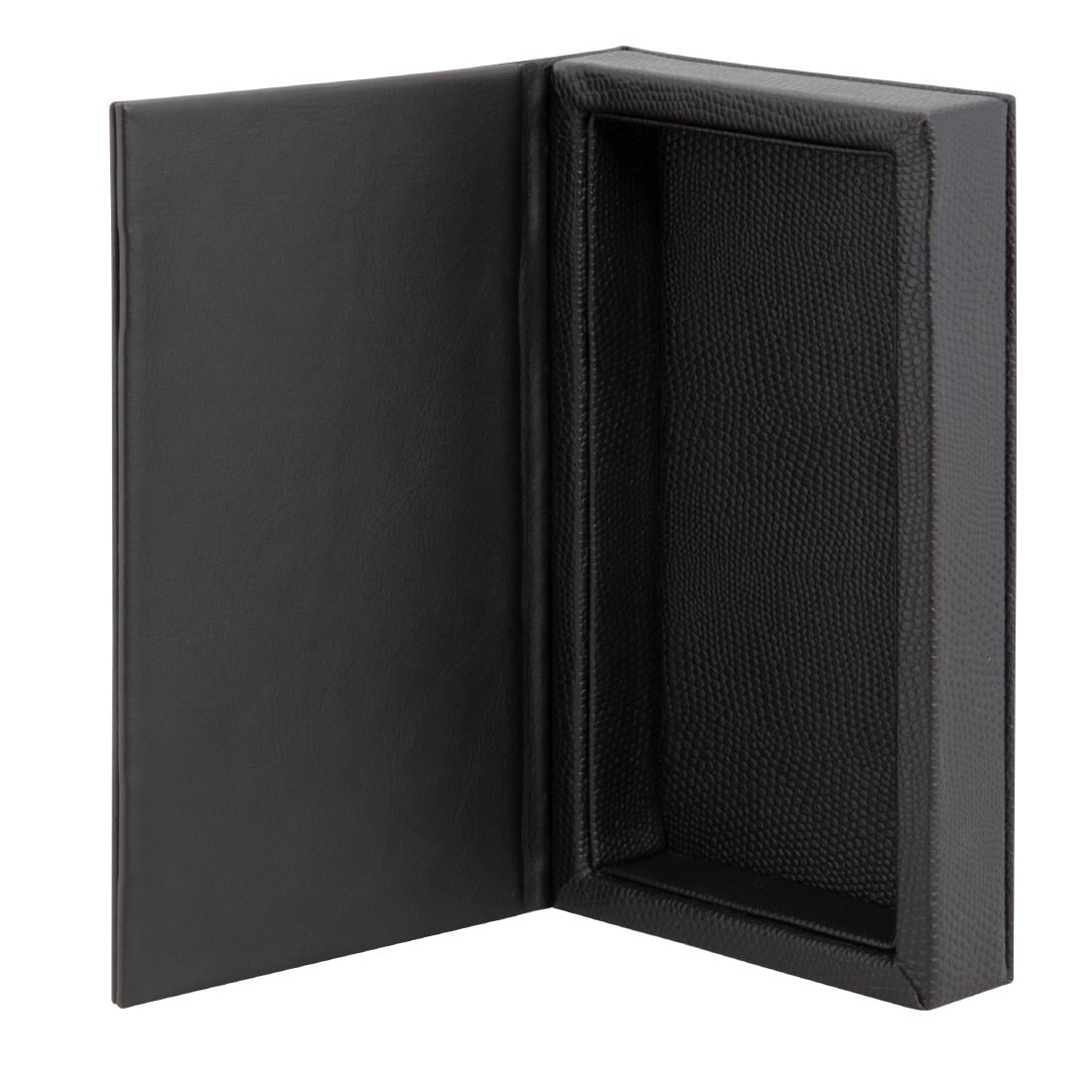 DP726 Securit trendy rekeningpresentator in leerstijl zwart