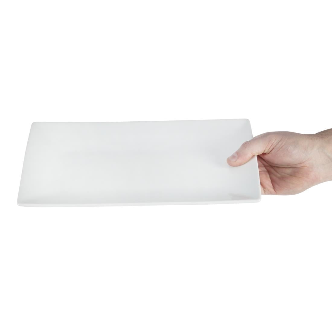 CC895 Olympia Whiteware rechthoekige serveerschalen 31x18cm (2 stuks)