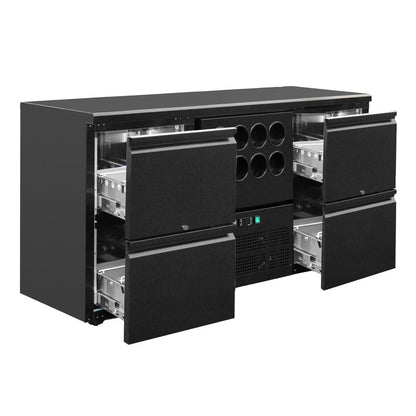 GL457 Polar U-serie werkbank koeling 4 laden plus flessennest (8 flessen)
