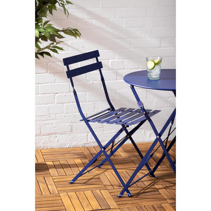 DZ875 Bolero Perth Pavement Style Ronde Tafel Donker Marineblauw