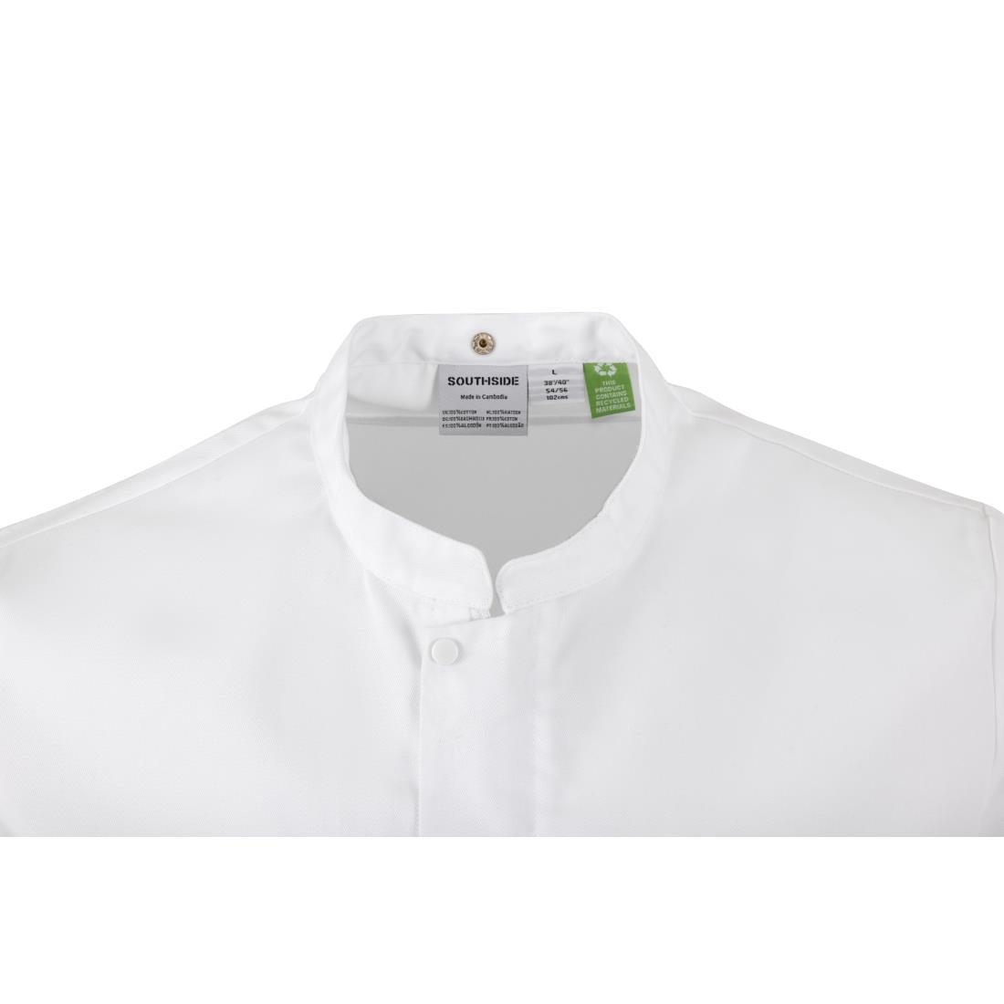 BA116-S Southside Harlem Koksjas Wit Korte Mouw Mesh Maat S