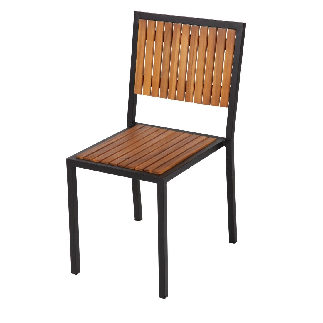 DS150 Bolero stalen en acaciahouten stoelen (4 stuks)