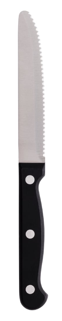 CS716 Olympia steakmessen met ronde punt zwart (12 stuks)