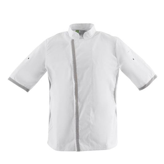B998-XS Southside unisex koksbuis korte mouw wit XS