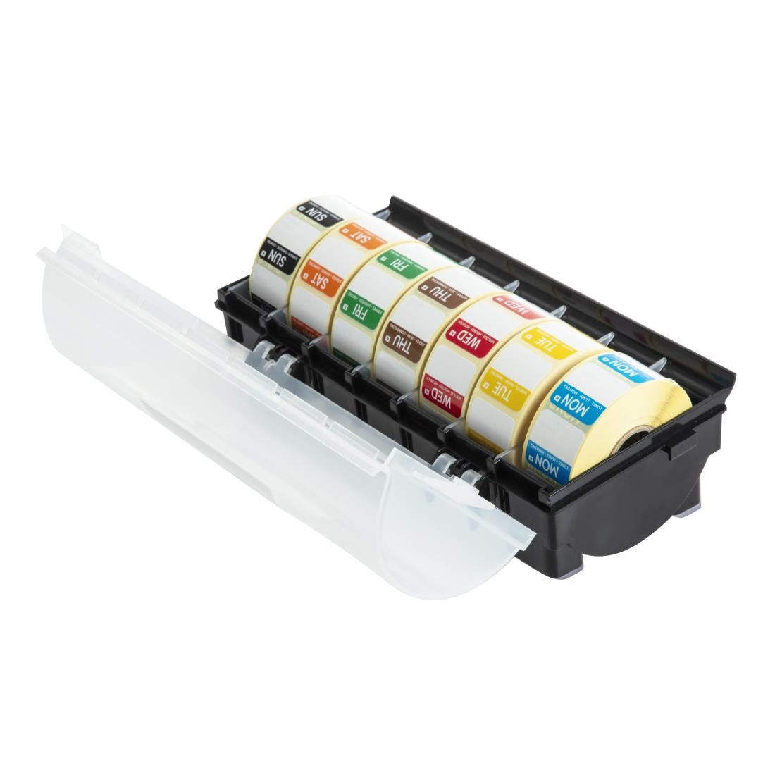 GH473 Hygiplas 2,5cm dispenser inclusief 7 rollen voedseletiketten daglabels