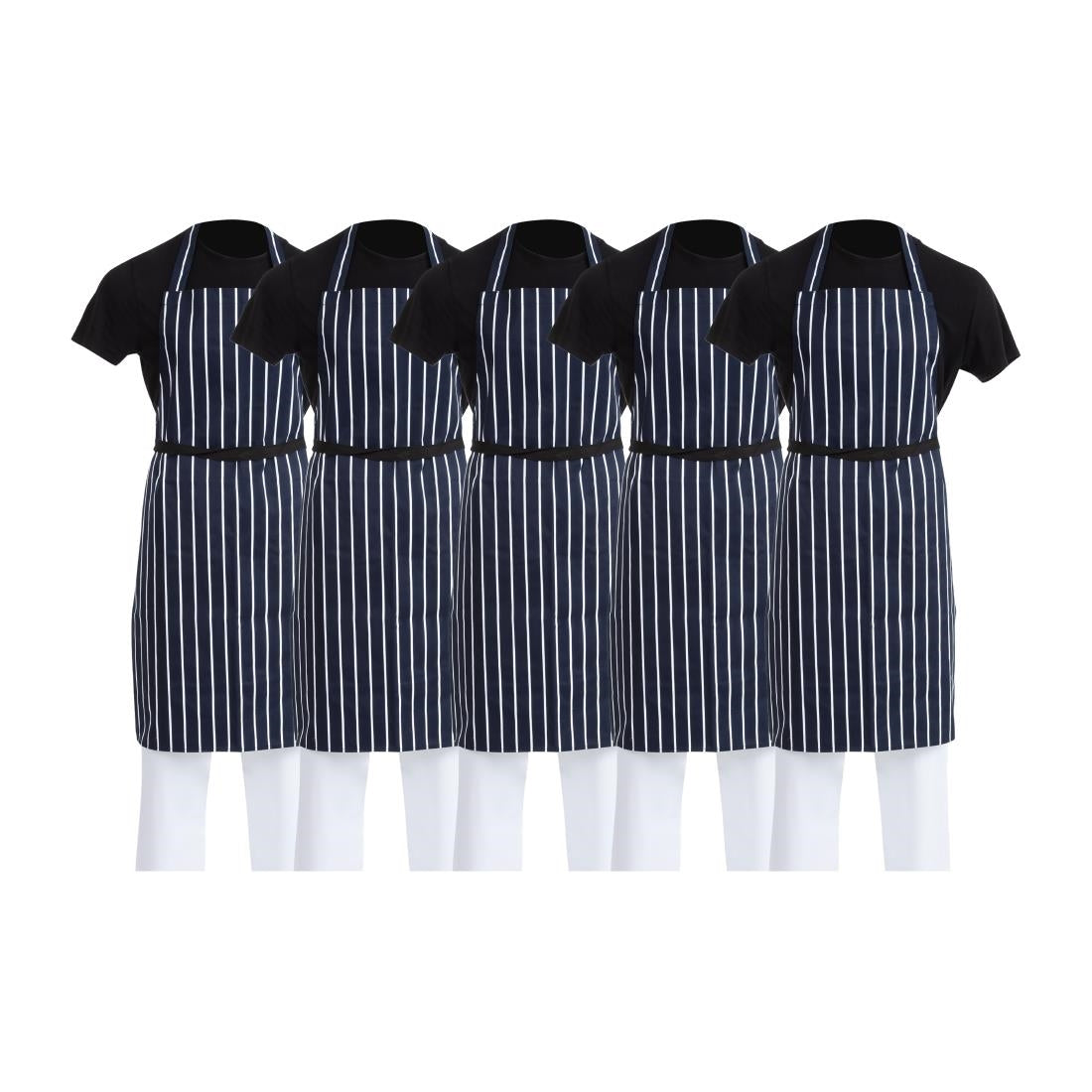 SA820 Whites Butchers gestreepte koksbuis blauw/wit (5 stuks)