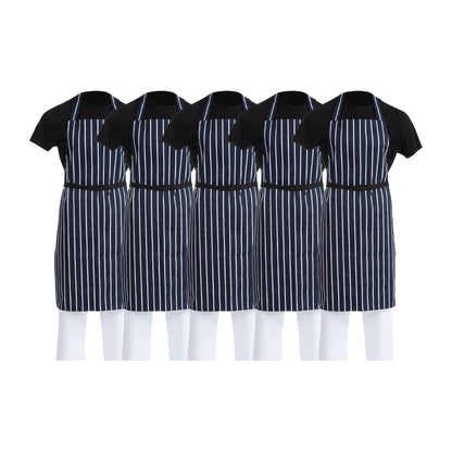 SA820 Whites Butchers gestreepte koksbuis blauw/wit (5 stuks)