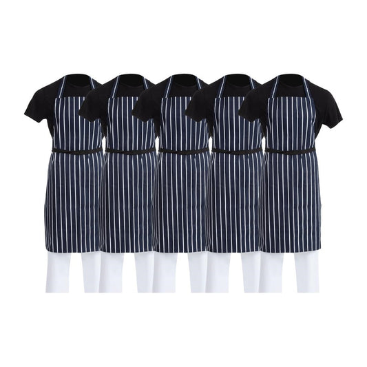 SA820 Whites Butchers gestreepte koksbuis blauw/wit (5 stuks)