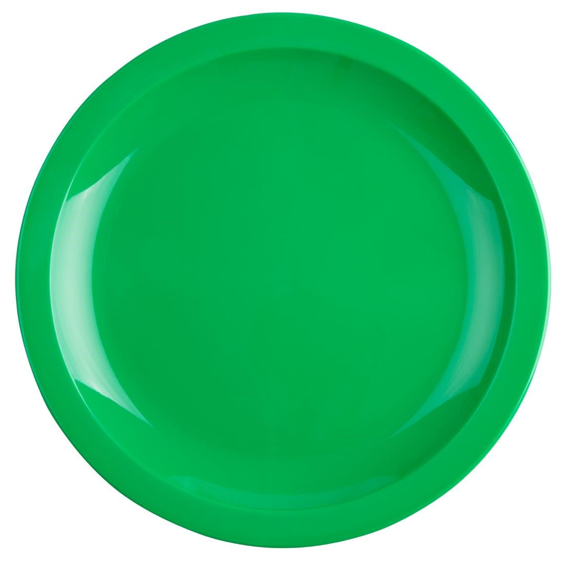 CB768 Olympia Kristallon polycarbonaat borden 23cm groen (12 stuks)