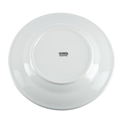 CB479 Olympia Whiteware Witte Borden Met Brede Rand 202mm (12 Stuks)