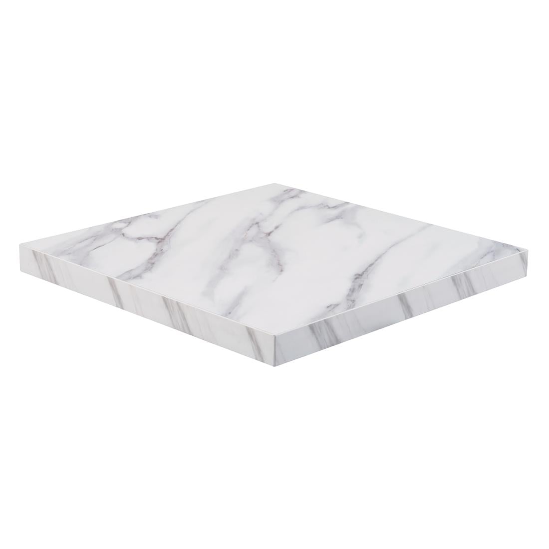 DT446 Bolero, voorgeboord vierkant tafelblad met marmereffect, 700 mm