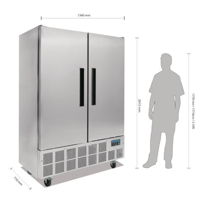 GD879 Polar G-serie 2-deurs slimline RVS koeling 960L