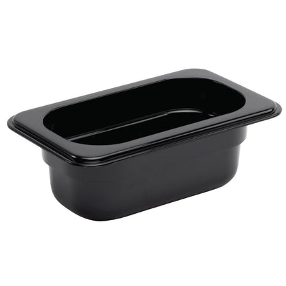U472 Vogue polycarbonaat bak zwart GN1/9 65mm