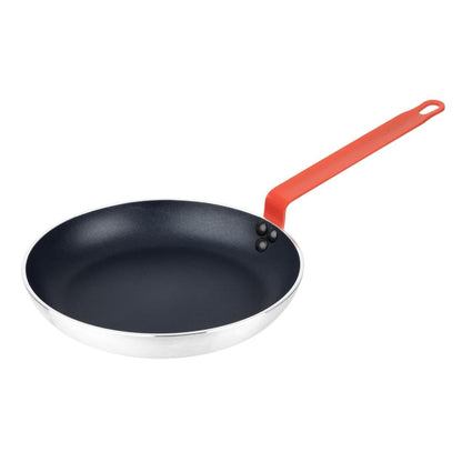 HT966 Hygiplas Aluminium Anti-aanbak Teflon Platinum Plus Koekenpan met Rode Handgreep 28cm