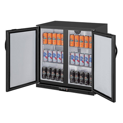 GL016 Polar G-serie 2-deurs barkoeling met blinde klapdeuren zwart 208L