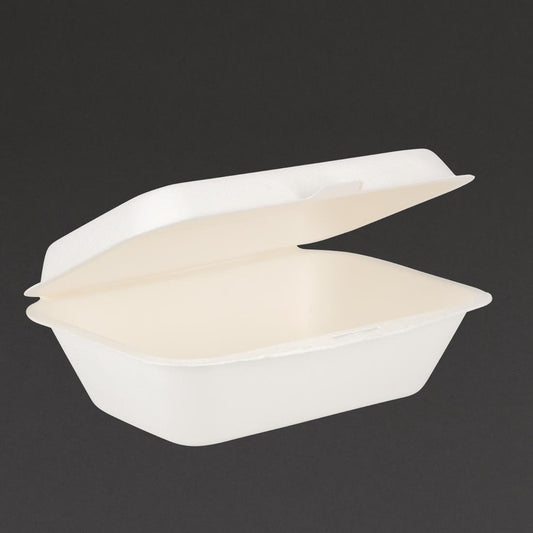 DW248 Fiesta Compostable bagasse maaltijddozen 182mm (250 stuks)