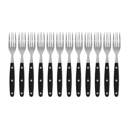 C135 Olympia steakvork zwart heft per (12 stuks)