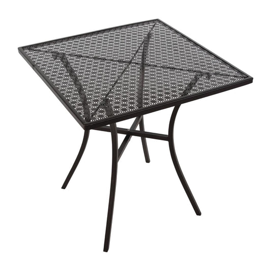 GG706 Bolero vierkante stalen bistro tafel zwart 70cm