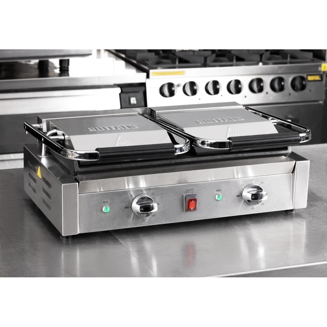 CU605 Buffalo Bistro Dubbele Contactgrill Glad/Glad