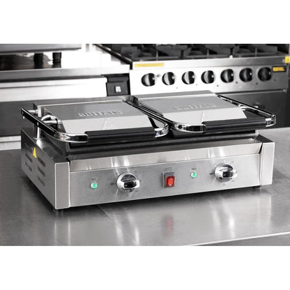 CU605 Buffalo Bistro Dubbele Contactgrill Glad/Glad