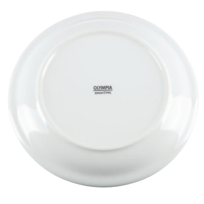 CB487 Olympia Whiteware Borden Met Smalle Rand 18cm (12 Stuks)