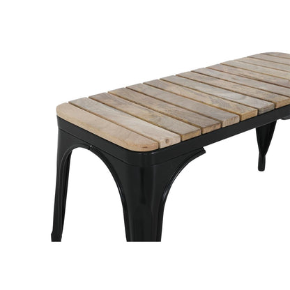 HZ816 Bolero Bistro Bank Met Latten Van Mangohout Zwart 850 mm (2 stuks)