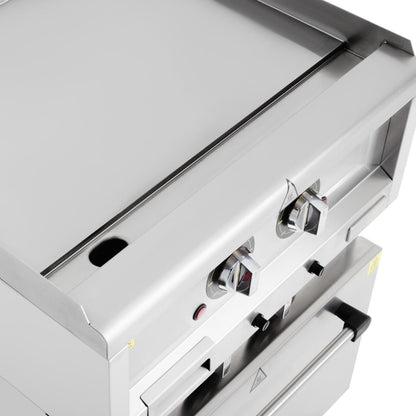 SA809 Buffalo 600 Serie Vrijstaande Elektrische Bakplaat Met Heteluchtoven