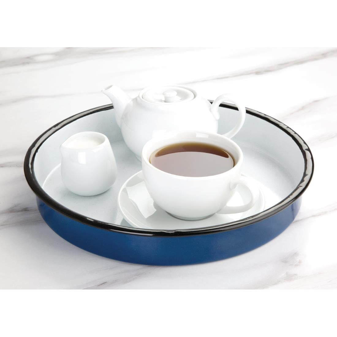 GM240 Olympia Geëmailleerd Stalen Dienblad Rond 32cm