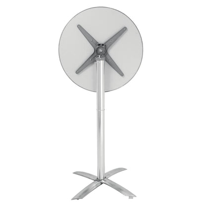 GR396 Bolero ronde statafel met kantelbaar RVS blad