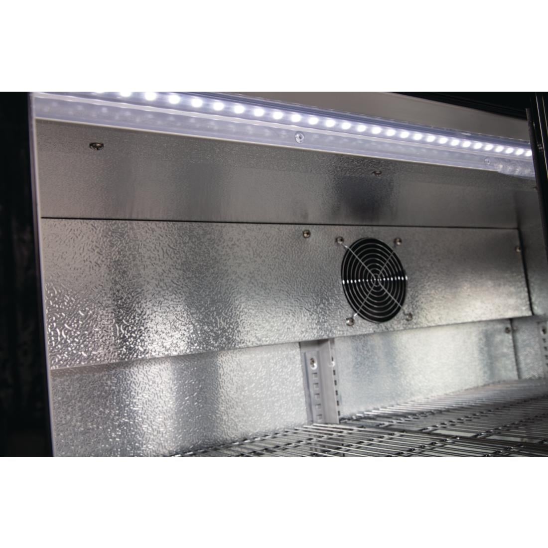 GL006 Polar G-serie 3-deurs barkoeling met schuifdeuren zwart 330L