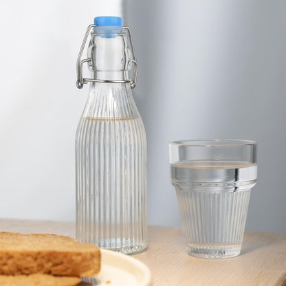 HW795 Olympia Geribbelde Waterflessen Met Zwenktop 200ml (6 stuks)