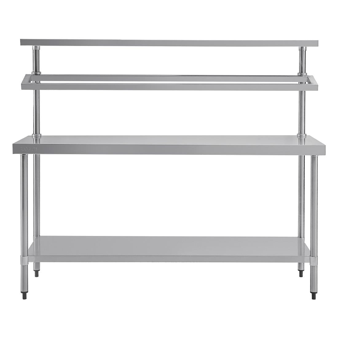 CB909 Vogue RVS werktafel met wandplanken groot