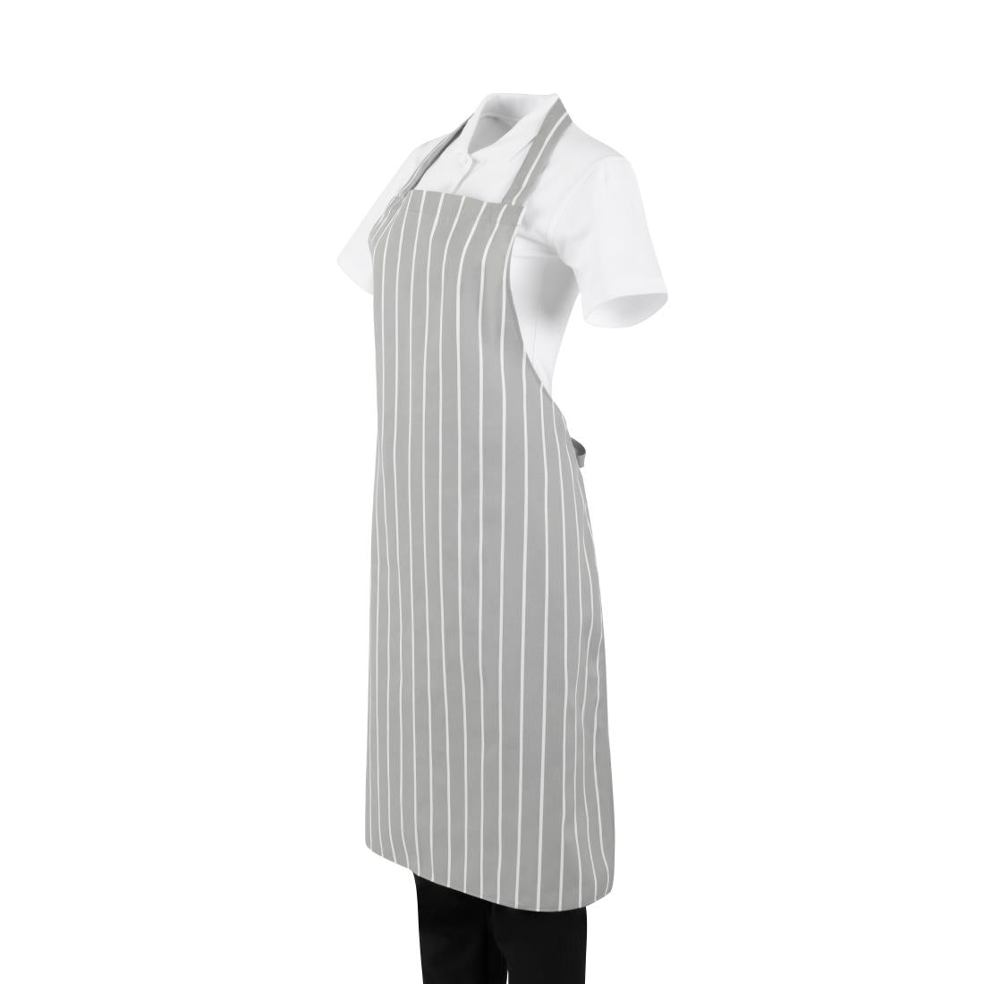 BA111 Whites Schort Grijs Wit Slagers Streep