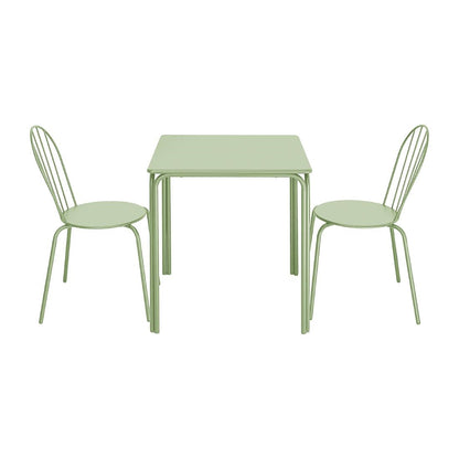 HZ357 Bolero Adeline Stalen Vierkante Tafel 700mm Lichtgroen