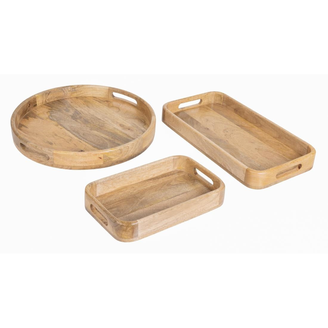 JA888 Olympia Mangohout Rechthoekig Diep Dienblad 430x230mm