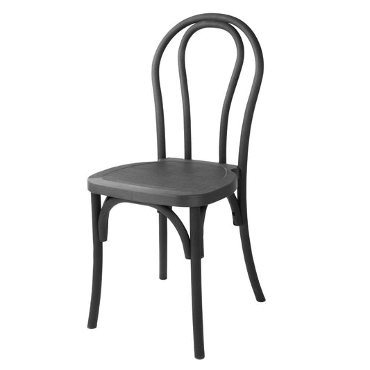HW286 Bolero Soho Stoelen Van Buighout Stijl Hars Zwart (4 Stuks)