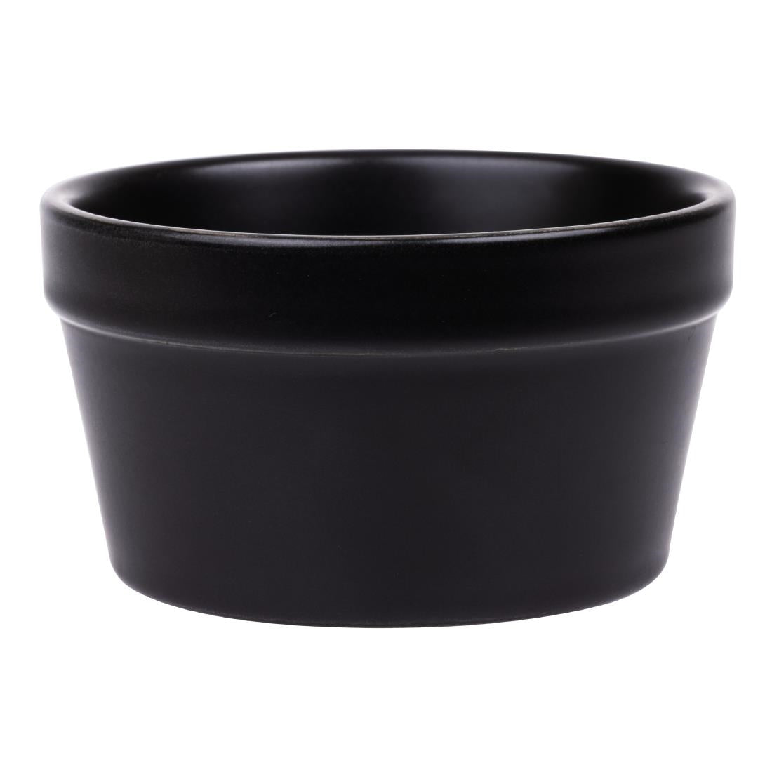 DK831 Olympia stapelbare ramekin mat zwart 9,5cm (6 stuks)