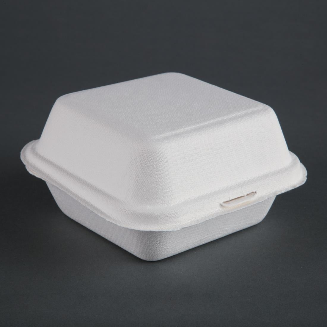 DW247 Fiesta Compostable bagasse hamburgerbakjes 153mm (500 stuks)