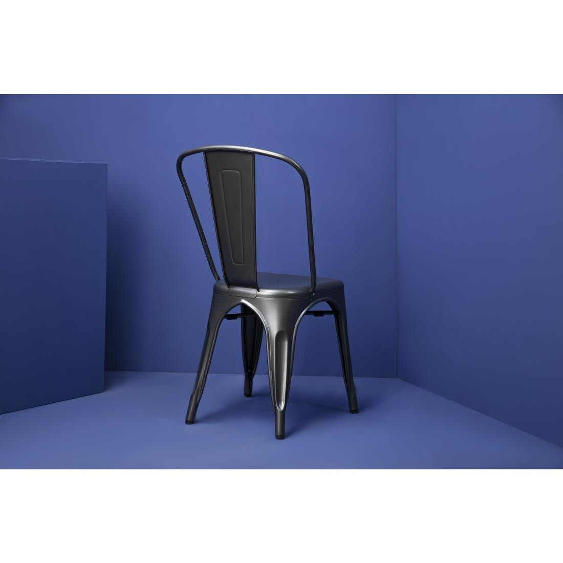 GL329 Bolero Bistro stalen stoel grijs (4 stuks)